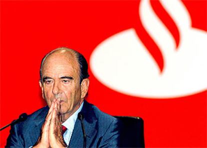 Emilio Botín, durante la junta de accionistas del Grupo Santander.