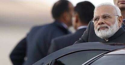 El primer ministro indio, Narendra Modi, este martes en Madrid.