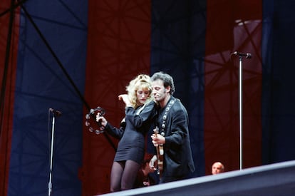 Bruce y Patti en una gira en 1988.