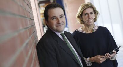 Jos&eacute; Ferreira, presidente de Knewton y Manuela Lara, directora de proyectos y desarrollos de Santillana.