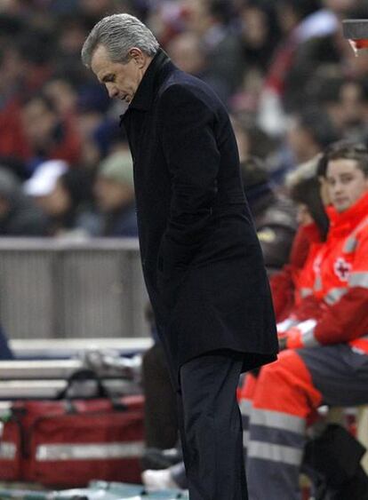 Javier Aguirre, el domingo en el partido contra el Valladolid.