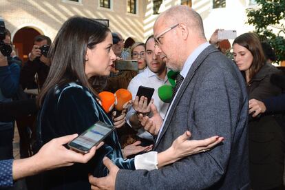 El tenso encuentro entre Arrimadas e Igea, en febrero de 2020, en Valladolid.