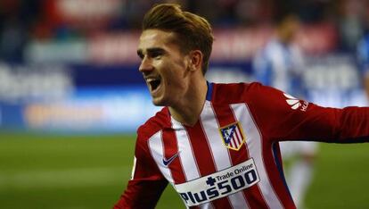 Griezmann celebra el gol de la victoria.