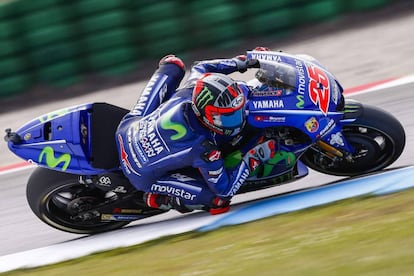 Maverick Viñales en el circuito de Assen.