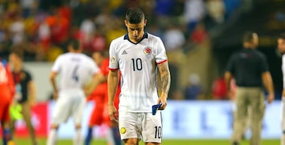 James, al finalizar el partido entre Colombia y Chile.