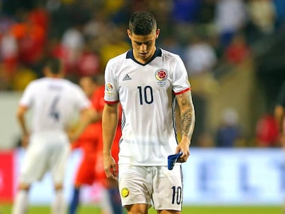 James, al finalizar el partido entre Colombia y Chile.