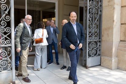 El director del MNAC, Pepe Serra, en las puertas del museo el pasado lunes, tras una reunión del patronato.
