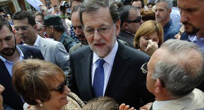 Mariano Rajoy, el mi&eacute;rcoles, en Alfafar.