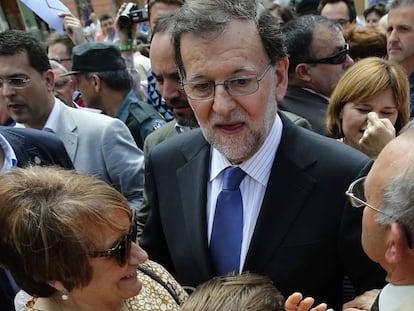 Mariano Rajoy, el mi&eacute;rcoles, en Alfafar.