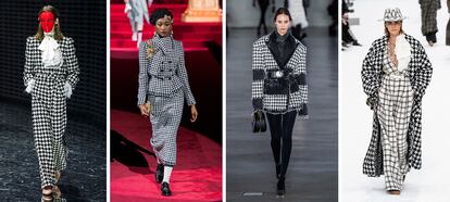 De izquierda a derecha: Gucci, Dolce & Gabbana, Balmain y Chanel.