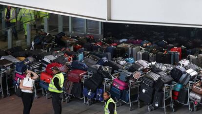 Área de maletas pérdidas en el aeropuerto de Heathrow (Londres)