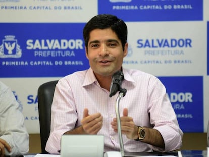 ACM Neto em entrevista coletiva em Salvador.