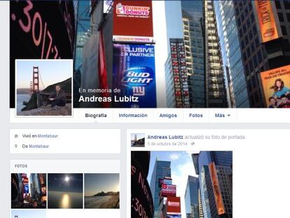 Facebook desactiva el perfil de Andreas Lubitz tras la tragedia