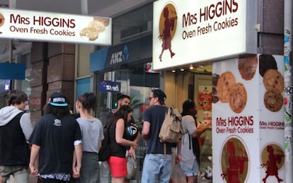 Una tienda de 'cookies' caseras Mrs Higgings en el centro de Auckland (Nueva Zelanda).