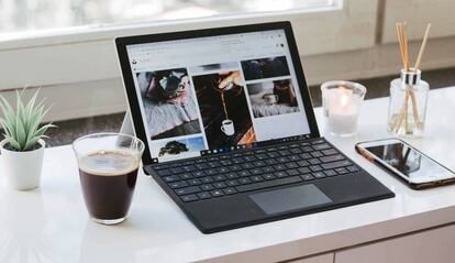 Surface de Microsoft con Windows 10.