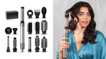 Oferta anticipada de Black Friday: moldeador de cabello con 14 accesorios incluidos.