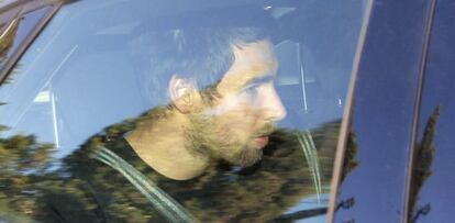 Luka Karabatic, en un coche policial.