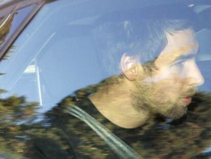 Luka Karabatic, en un coche policial.