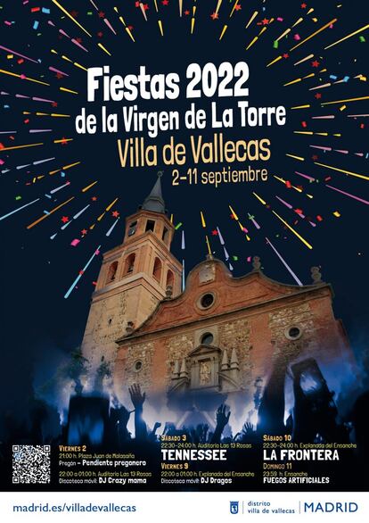 Cartel oficial de las Fiestas de Villa de Vallecas.