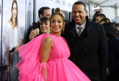 Jennifer Lopez y Alex Rodriguez en el estreno de 'Second Act', el 12 de diciembre de 2018 en Nueva York.