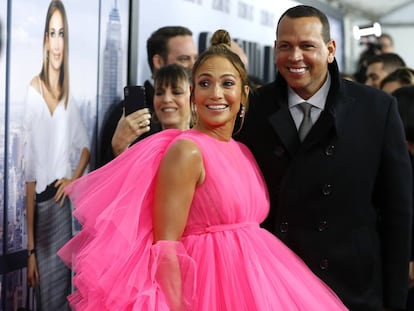 Jennifer Lopez e Alex Rodriguez na estreia de 'Second Act', em 12 de dezembro de 2018 em Nova York.