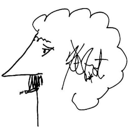 Autorretrato de Kurt Vonnegut.