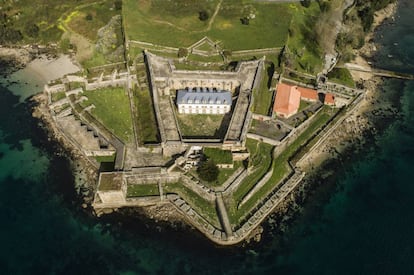 Vista aérea del castillo de San Felipe, del siglo XVI, en Ferrol (A Coruña).