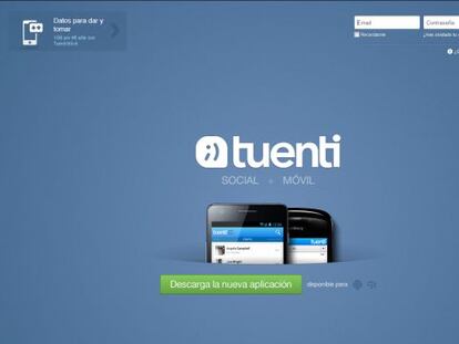 Portada de Tuenti.