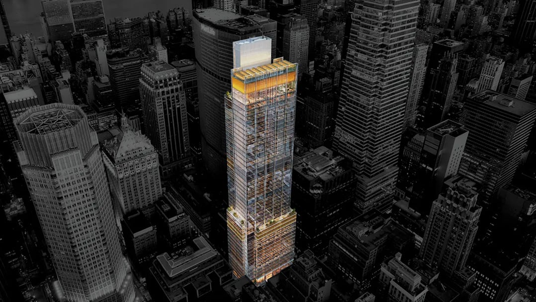 Recreación de la futura torre 343 Madison, que será levantada en la ciudad de Nueva York.