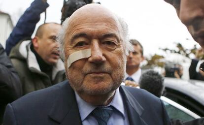 Joseph Blatter, el 21 de diciembre tras dar una rueda de prensa.