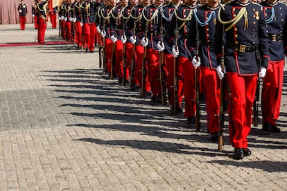 Cadetes en la  Academia General Militar de Zaragoza en octubre de 2023.