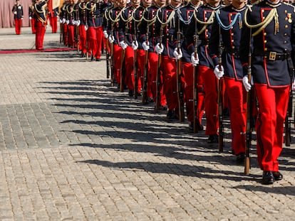 Cadetes en la  Academia General Militar de Zaragoza en octubre de 2023.