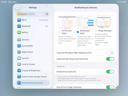 Función Stage Manager en más iPad en la beta de iPad26 OS