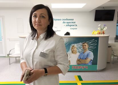 Yulia Sischenko, doctora en el Hospital Número Tres de Kremenchuk, el miércoles.