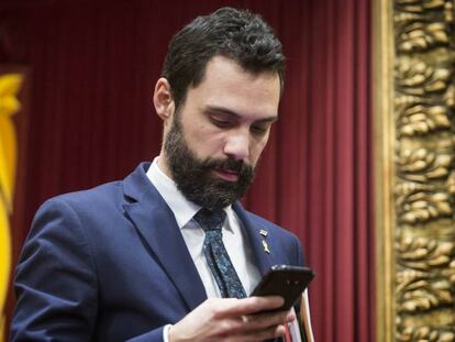 El presidente del Parlament Roger Torrent.