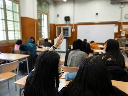 Una clase del colegio público Miquel Tarradell de Barcelona