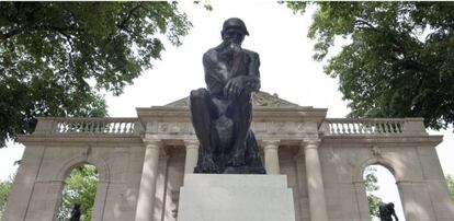 Imagen de 'El Pensador' en el jardín del museo Rodin de Filadelfia.