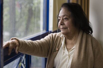 La académica Eugenia Revueltas Acevedo, hija del compositor mexicano Silvestre Revueltas. Facultad de Filosofía y Letras, UNAM. Ciudad de México.