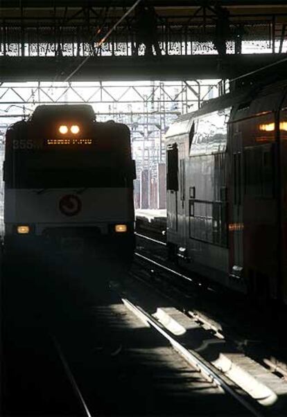 Un tren llega a la estación de Atocha el 11 de marzo de 2004.
