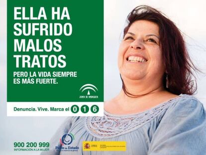 Una de las imágenes de la campaña contra la violencia de género de la Junta de Andalucía.