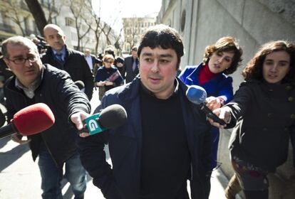 Businsessman Jos&eacute; Antonio Espi&ntilde;eira after testifying Tuesday before the Supreme Court. 