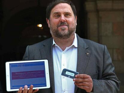 Junqueras ha presentado los Presupuestos en el Parlament. 