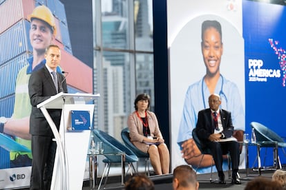 Jordan Schwartz – executive vice president of the IDB – speaks at the PPP Americans forum, in Panama City, Panama, on July 18, 2023.