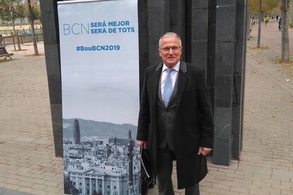 Josep Bou (PP), el día que presentó su candidatura municipal.