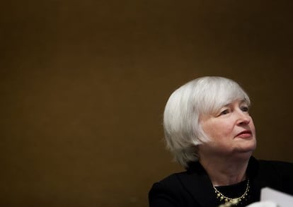 Yellen, antes de intervenir en un foro económico en San Diego, California.