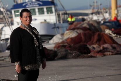 Mar&iacute;a Oliva Corrales, president of the Algeciras fishing guild.