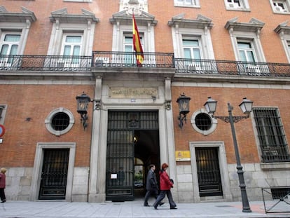 La sede del Ministerio de Justicia, en Madrid.