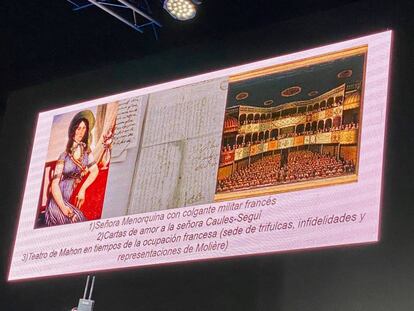 Testimonios de los supuestos romances del duque de Richelieu con una dama menorquina proyectada en el escenario de Madrid Fusión. J.C.CAPEL