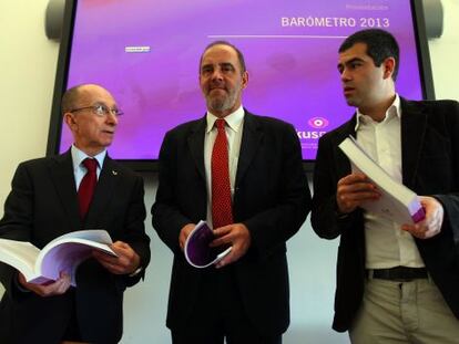 Presentación de los datos del úlimo Barómetro de Ikuspegi, en Bilbao.