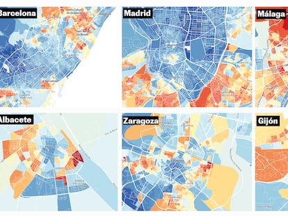 ¿Cómo de ricos son tus vecinos? El mapa de la renta de los españoles, calle a calle
